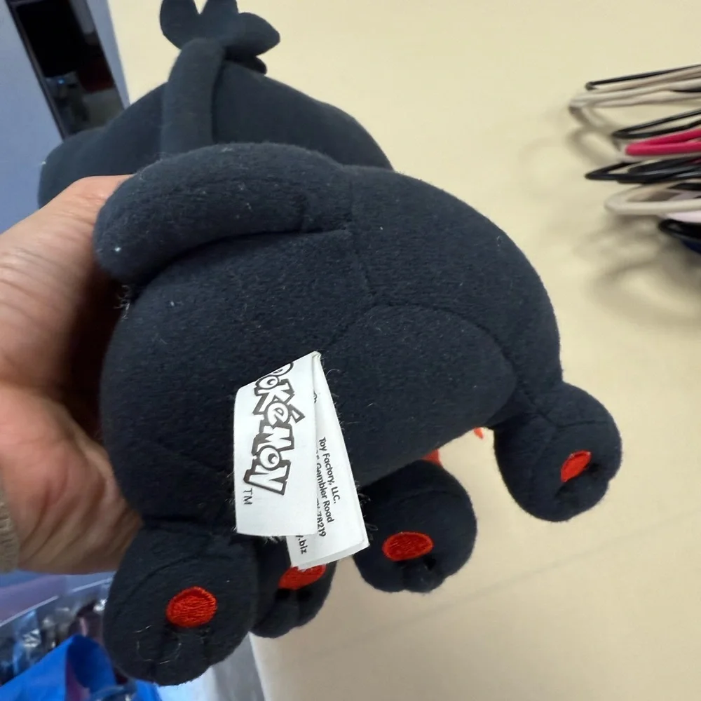Black and Red Cat Plush Toy